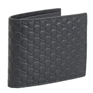 Gucci Bi fold Wallet Billfold guccissima Leather Navy Blue MWL Super